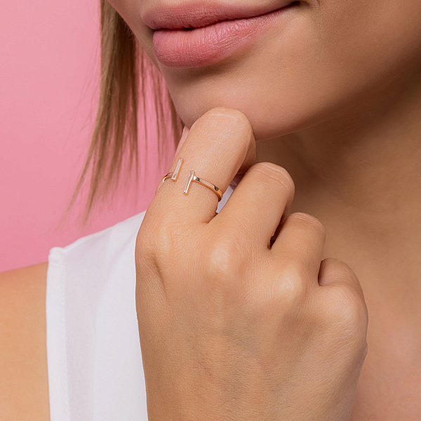 Каблучка з червоного золота без каменів (арт. 1009964101) – зображення 5