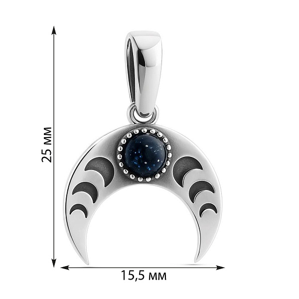 Срібний підвіс з авантюрином (арт. 7903/2400Авч) – зображення 2