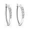 Серьги из белого золота с дорожкой из фианитов (арт. 110559б) – изображение 1