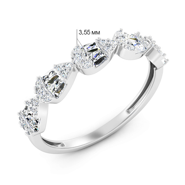Золотое кольцо с бриллиантами (арт. К011561030б) – изображение 2