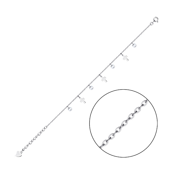 Серебряный браслет с подвесками (арт. 7509/3320) – изображение 1