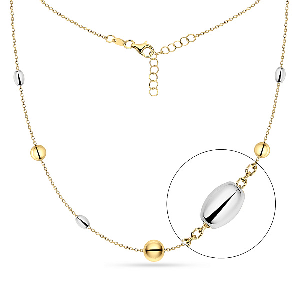 Колье из желтого и белого золота без камней (арт. 352188жб) – изображение 1