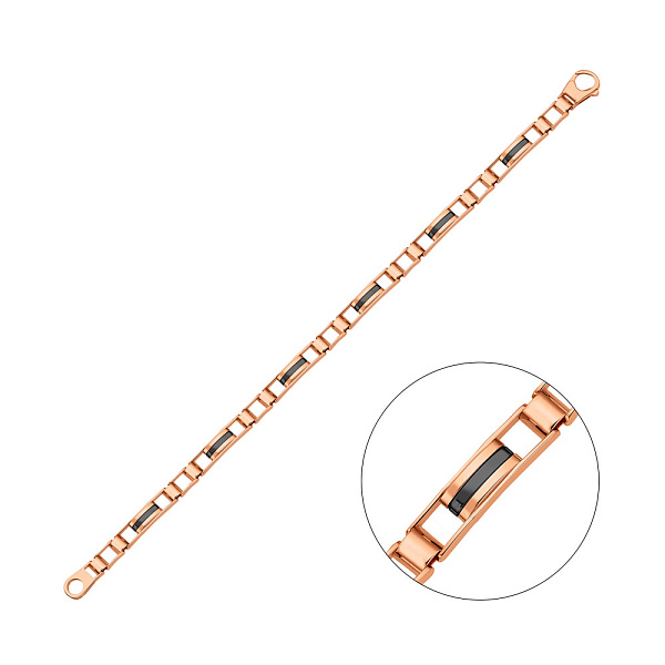 Браслет из красного золота с ониксом (арт. 325588о) – изображение 1