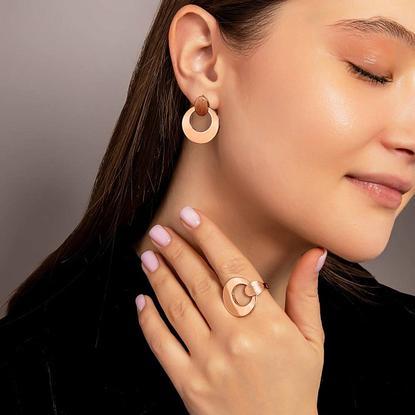 Кольцо из красного золота без камней (арт. 156629м) – изображение 3