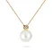 Золоте кольє з перлиною і фіанітом (арт. 350728прлб) – зображення 1