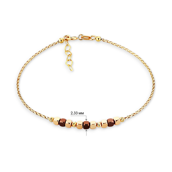 Браслет Orbit з комбінованого золота (арт. 324160жккр) – зображення 2