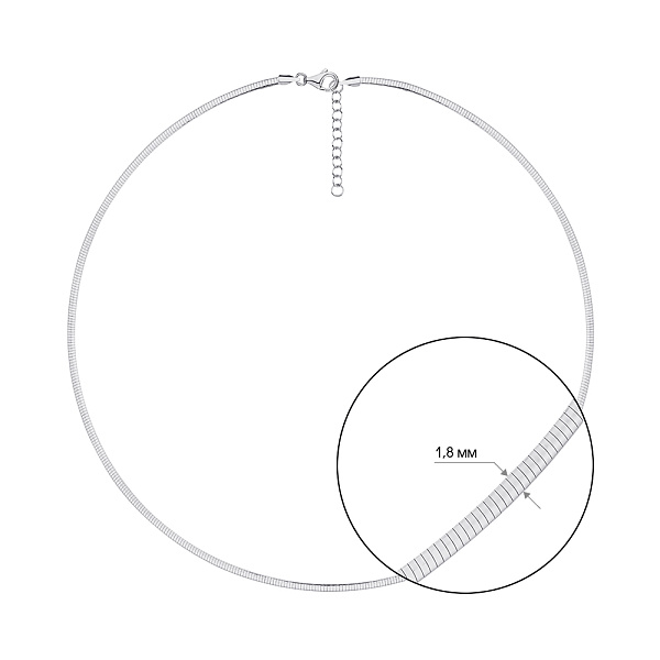 Колье-струна из серебра  (арт. 7507/1571) – изображение 2