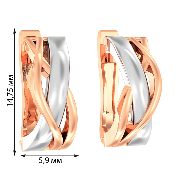 Золотые сережки Синергия (арт. 110494) – изображение 2