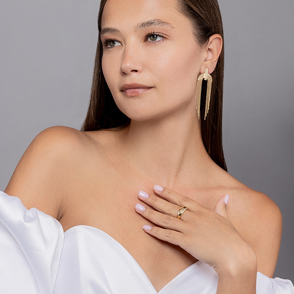 Золотые серьги с подвесками Francelli (арт. 1092044ж) – изображение 4