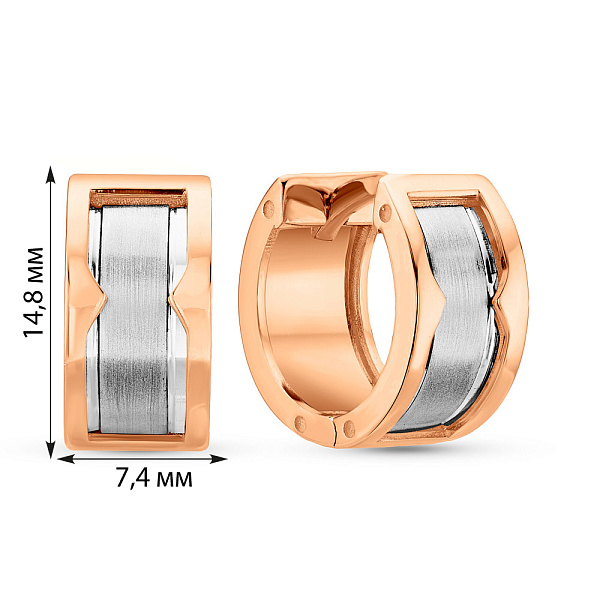 Золоті сережки без каміння (арт. 1091008/15кб) – зображення 3