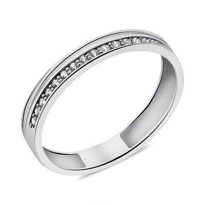 Серебряное кольцо с дорожкой из фианитов (арт. 7501/0-0803.0.2)