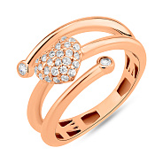 Золотое кольцо с фианитами (арт. 156464)
