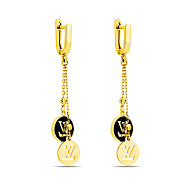 Фото Серьги из желтого золота с эмалью (арт. 107556жеч)