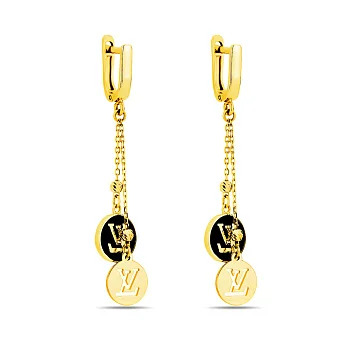 Серьги из желтого золота с эмалью (арт. 107556жеч)