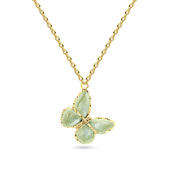 Кольє з золота Francelli з метеликом з кераміки (арт. 352369жкмз) – зображення 1