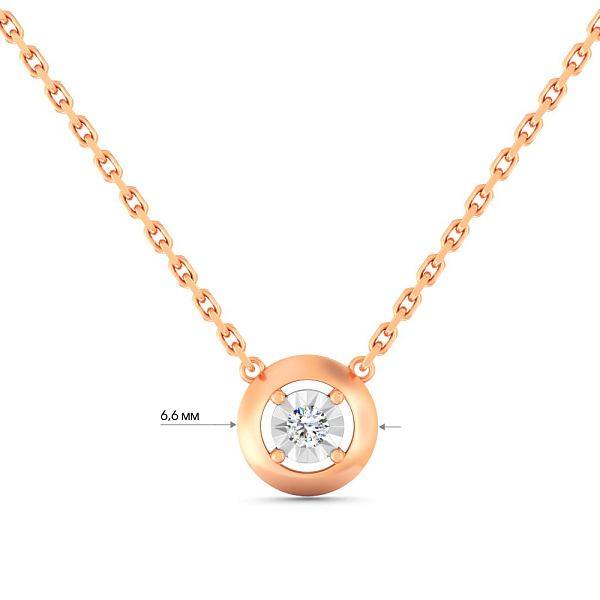 Золоте кольє з діамантом (арт. Ц011726005) – зображення 2