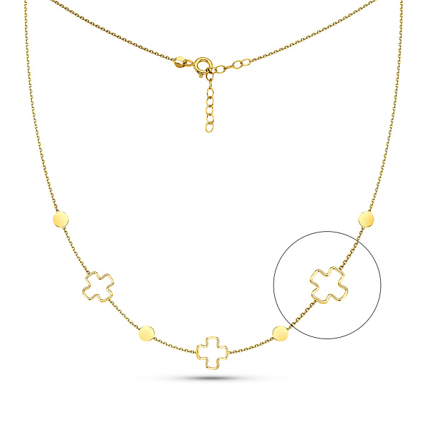 Золоте кольє без каменів (арт. 352637ж) – зображення 1