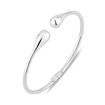 Жорсткий браслет з білого золота (арт. 340124б)