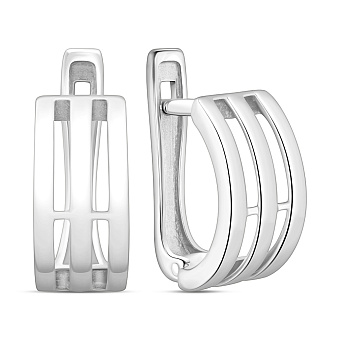 Фото Золотые серьги без камней (арт. 110165б)