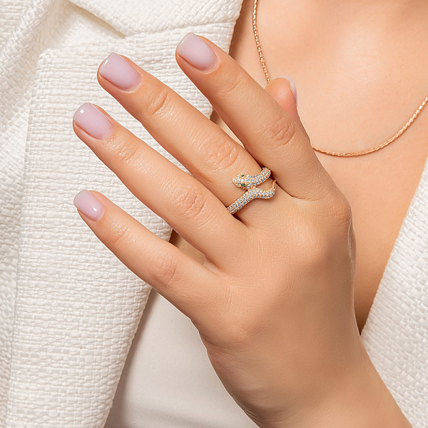 Каблучка з червоного золота Змія (арт. 156671з) – зображення 2