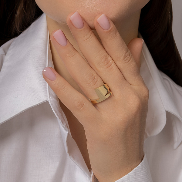 Кольцо из желтого золота без вставок (арт. 155648ж) – изображение 3