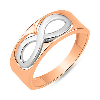 Фото Кольцо из красного и белого золота (арт. 156474кб)