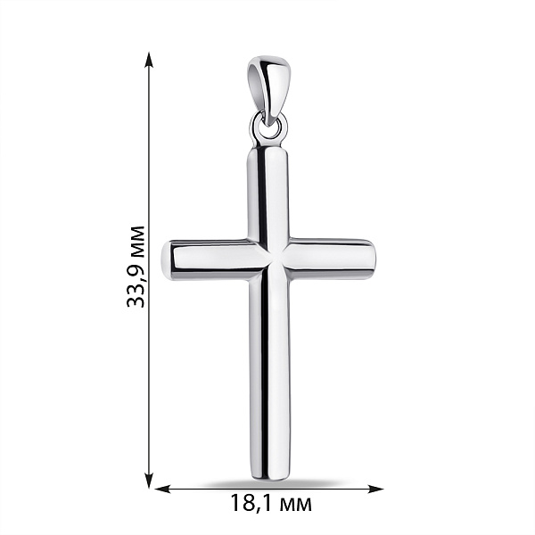 Срібний хрестик без каменів (арт. 7503/4049) – зображення 2