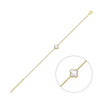 Золотий браслет з перламутром (арт. 326917/8жп)