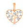 Кулон из красного золота "Сердце" с фианитами (арт. 440878) – изображение 1