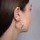 Серьги кольца из желтого золота (арт. 108663/40ж) – изображение 3