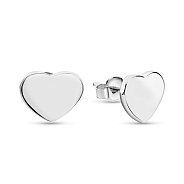 Фото Серьги-пусеты из белого золота (арт. 107541б)