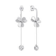 Серьги из серебра с подвесками и фианитами (арт. 7518/7194)