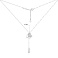 Серебряное колье с подвеской сердечка с фианитами (арт. 7507/2609) – изображение 2