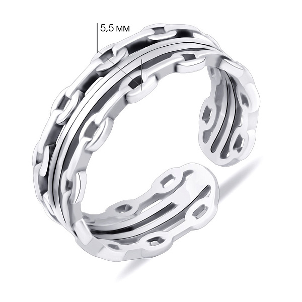 Серебряное кольцо без камней (арт. 7901/6091) – изображение 2