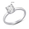 Серебряное кольцо с фианитом для помолвки (арт. 7501/8564) – изображение 2