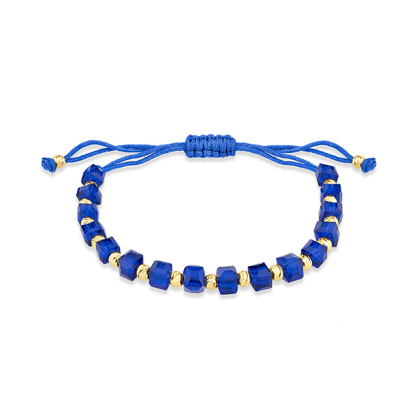 Браслет на нити c вставками из серебра и с ониксом (арт. 7309/2408сжос) – изображение 1