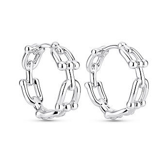 Фото Серьги-кольца из серебра без камней (арт. 7502/10147/20)