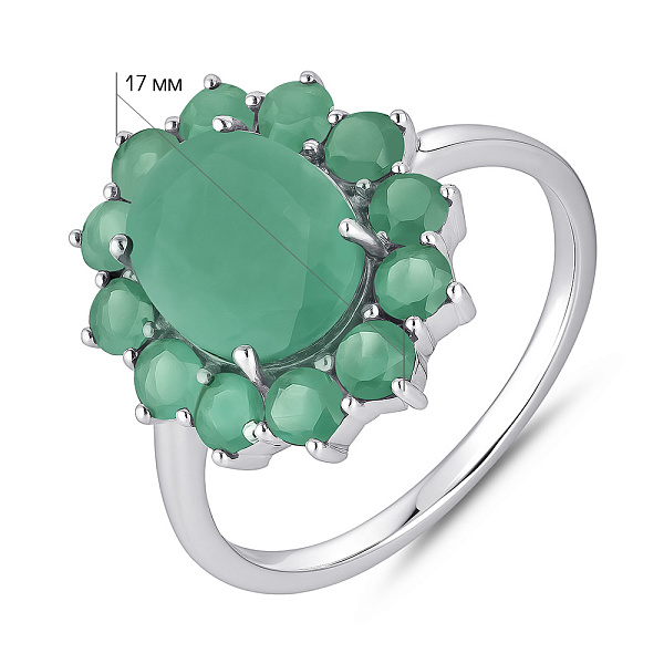 Массивное серебряное кольцо Цветок (арт. 7501/1990124Изм) – изображение 2