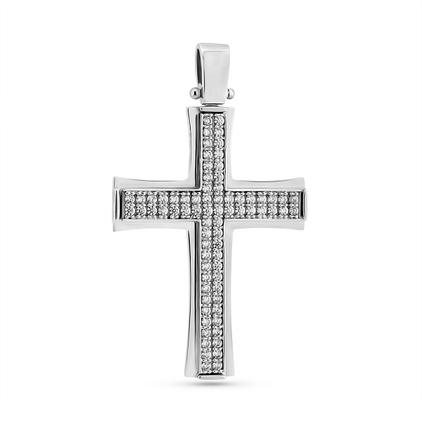 Золота підвіска-хрестик з фіанітами (арт. 423096б) – зображення 1