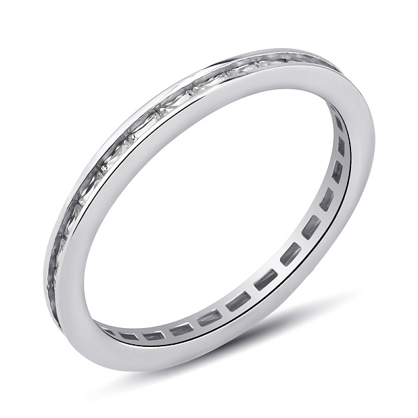 Серебряное кольцо с дорожкой из фианитов (арт. 7501/8117) – изображение 1