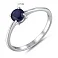 Серебряное кольцо с одним сапфиром (арт. 7501/2178897Спс) – изображение 2