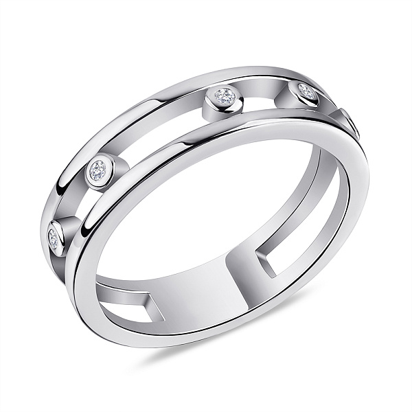 Кольцо серебряное с фианитами (арт. 7501/5441) – изображение 1
