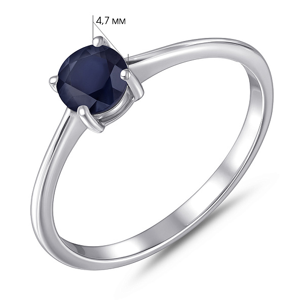 Серебряное кольцо с одним сапфиром (арт. 7501/2178897Спс) – изображение 2