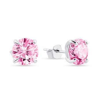 Серебряные серьги пусеты с альпинитами  (арт. 7518/5999/6ар)