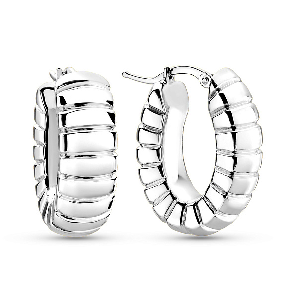 Сережки-кільця Francelli з білого золота (арт. е1091755/20б) – зображення 1