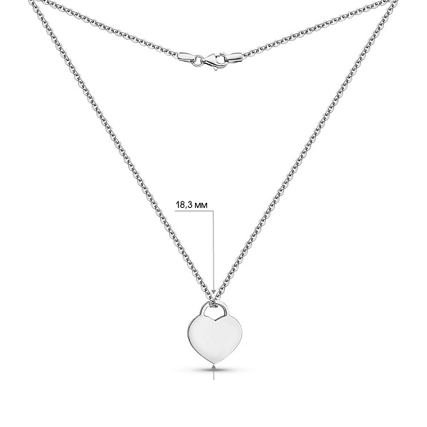 Золоте кольє Серце (арт. 351507б) – зображення 3