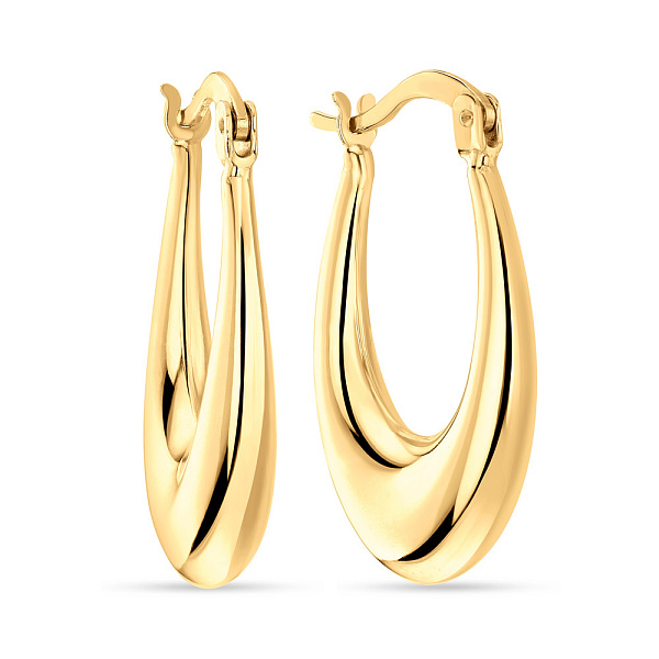 Сережки з жовтого золота без каміння  (арт. 109152/25ж) – зображення 1