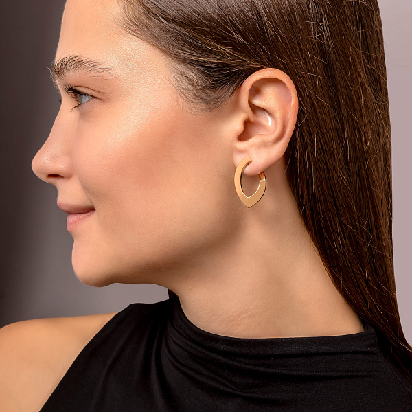 Серьги из желтого золота (арт. 108326/25жм) – изображение 4