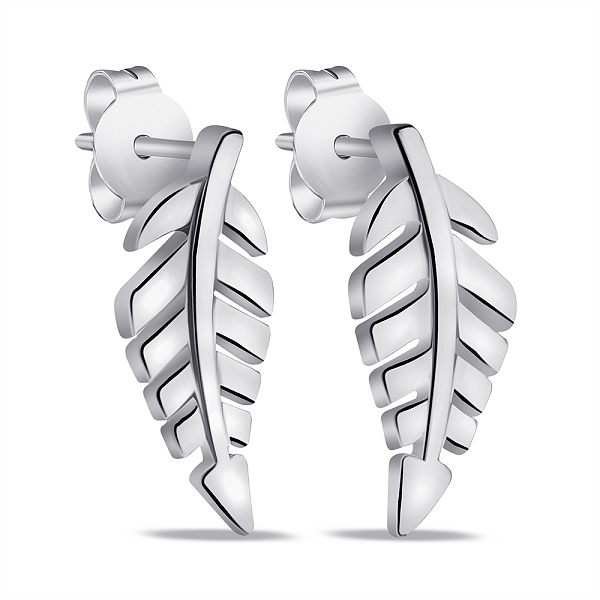 Серебряные серьги-пусеты без камней (арт. 7518/6874) – изображение 1