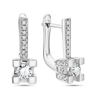 Золоті сережки з діамантами  (арт. С28113080б)